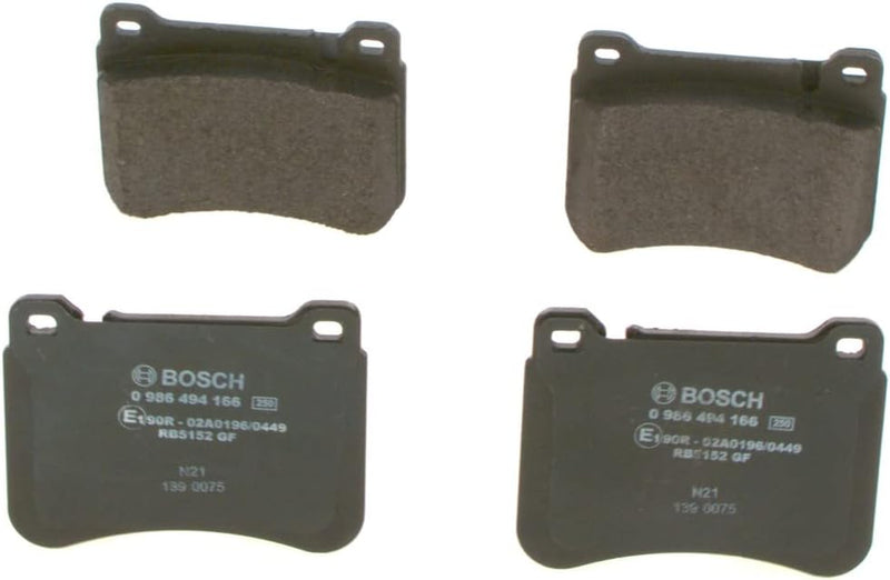 Bosch BP1077 Bremsbeläge - Vorderachse - ECE-R90 Zertifizierung - vier Bremsbeläge pro Set