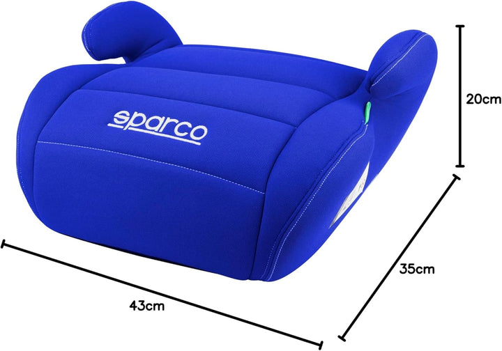 Sparco Autositz-Erhöhung für Kleinkinder Blau i-Size für Jungen und Mädchen. Zugelassen nach ECE R12