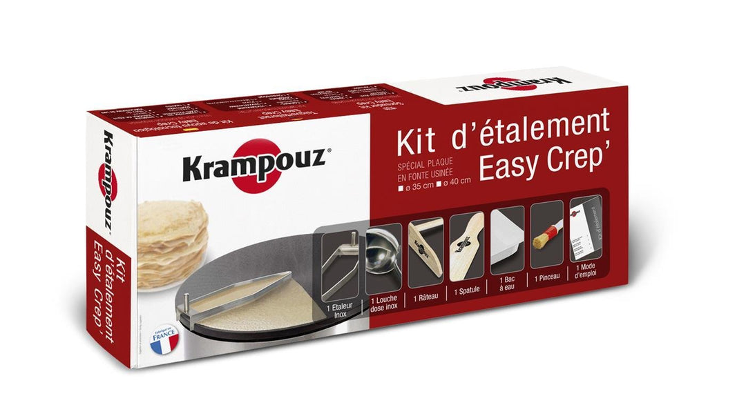 KRAMPOUZ Teigverteil-Set, EASY CREP'für Crêpegeräte mit 35 cm Durchmesser - Edelstahl-Teigverteiler