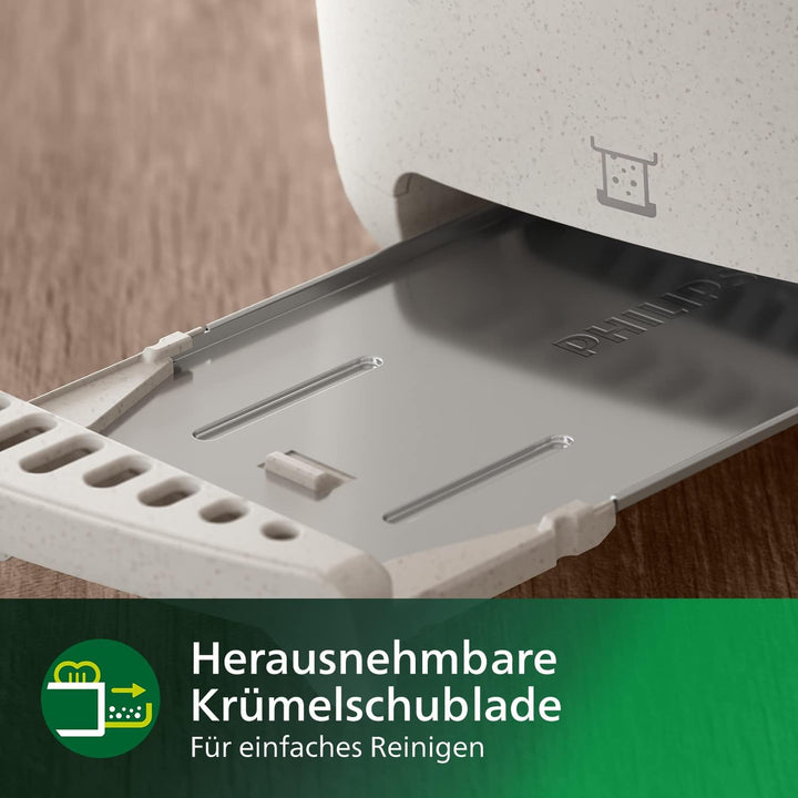 Philips HD2640/10 Conscious Collection Toaster, biologischer, 100% recycelter Kunststoff, 8 Bräunung
