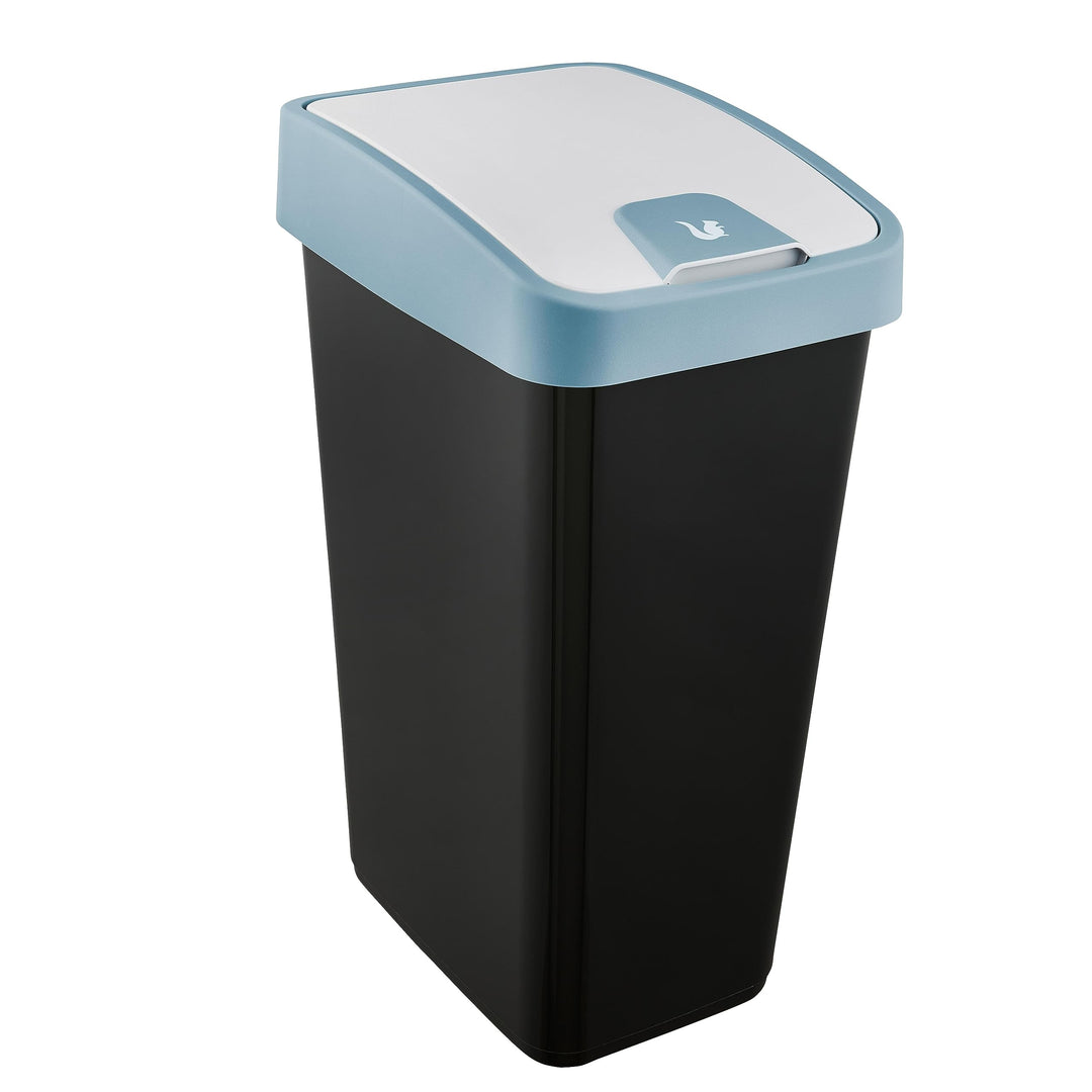 keeeper Premium Abfallbehälter mit Flip-Deckel, Soft Touch, 45 l, Magne, Nordic Blue 45 L Nordic Blu