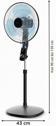 Rowenta Essential+ VU4420 Standventilator, 55 m³/min, 3 Geschwindigkeiten, hohe Leistung, automatisc
