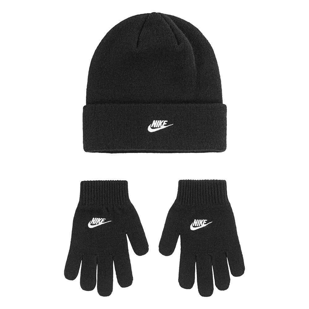 Nike Set mit Mütze und Handschuhen, schwarz, 4-7 Jahre, Schwarz , 4-7 Jahre