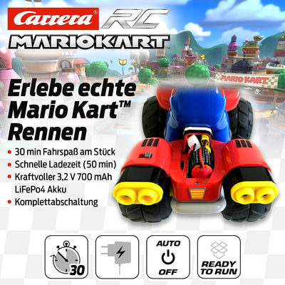 Carrera Mario Kart™, Mario - Quad ferngesteuertes Auto | Carrera RC | Offroad-Pistenaction | Masssta