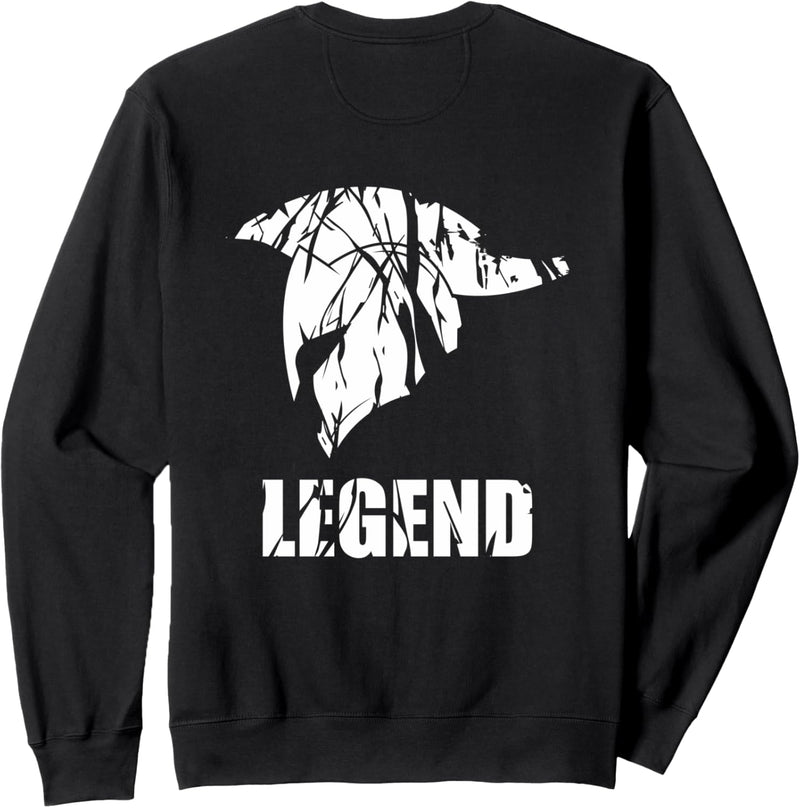 LEGEND | Spartaner Helm | Rückseite Rücken Druck GYM Fitness Sweatshirt