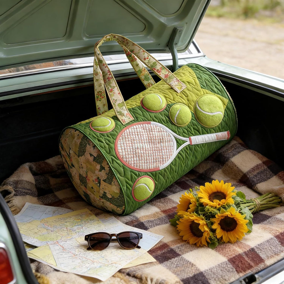 Hippie Van Quilted Duffle Bag – Boho Wochenendtasche - Bus Design Handliche Reisetasche Damen Weeken