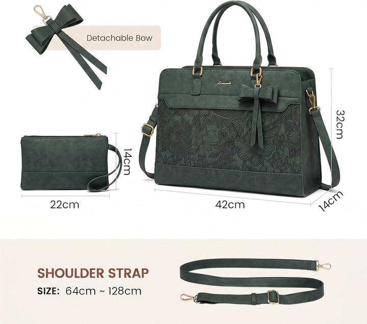 LOVEVOOK Handtasche Damen Gross, 15,6 Zoll Laptoptasche Arbeitstasche Elegant Uni Tasche Schultasche