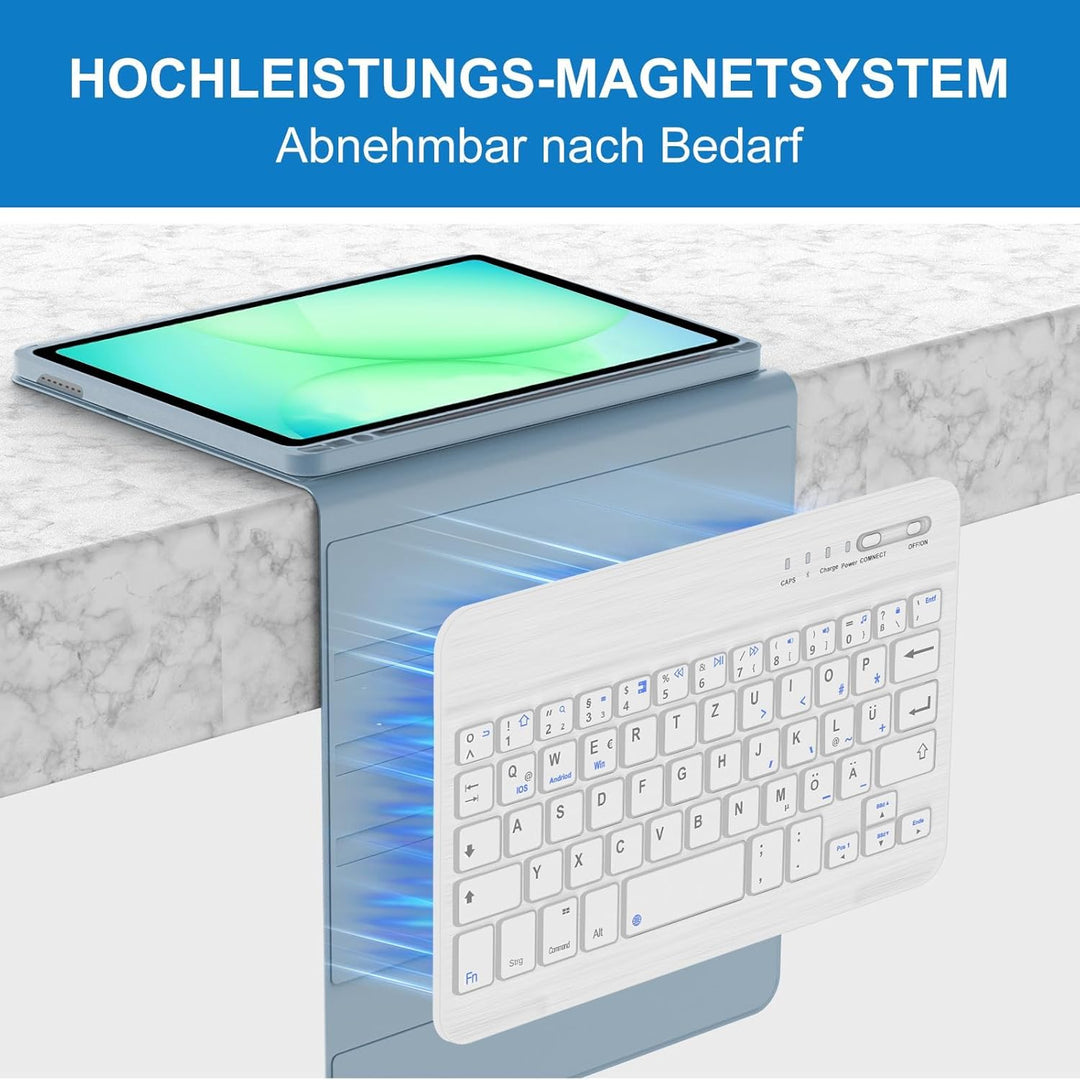 Hülle mit Tastatur für Samsung Galaxy Tab A11 8,7" (2025 SM-X133/X135) und Tab A9 8,7" (2023 SM-X110