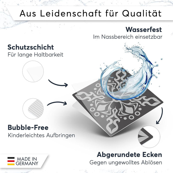 CREATISTO Klebefliesen Stickerfliesen Fliesenfolie - Stylische Sticker Aufkleber für Fliesen I Klebe