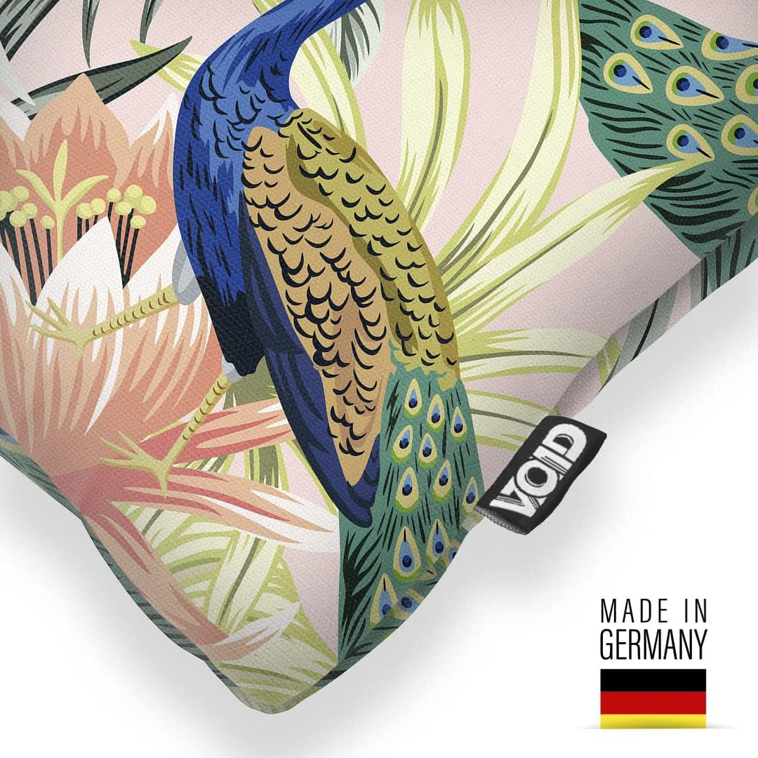 VOID Tropenvogel Pfau Hibiskus Kissenbezug Kissenhülle Sofakissen Kissen Deko Outdoor-Kissen Dekokis