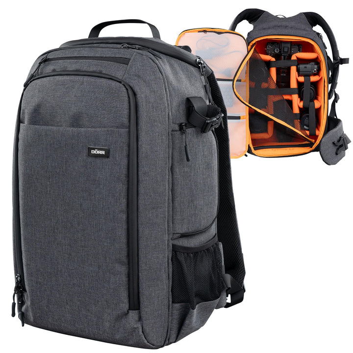 DÖRR Fotorucksack Prag Pro 20L & Prag Go 16L, Wasserdicht, Kamera-Rucksack, 16 Zoll Laptopfach, Spie