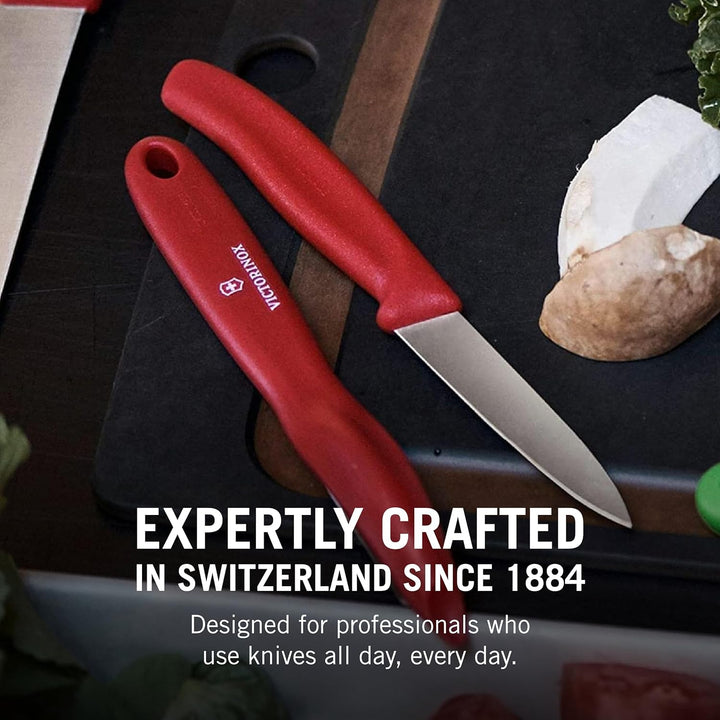 Victorinox, Swiss Classic, Profi Gemüsemesser-Set, 6-teilig, Extra Scharf, Robuster Kunststoffgriff,