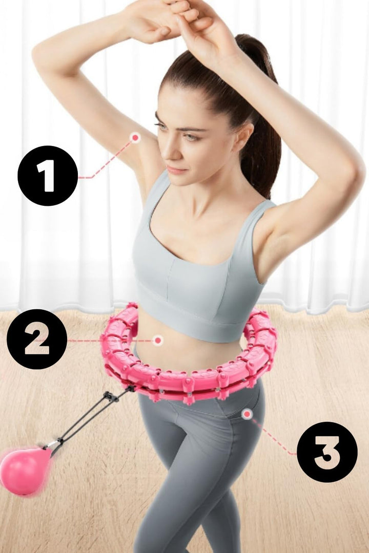 ZOLTA Smart Hula Hoop Reifen für Erwachsene mit Gewichtsball und Noppen - Hula Hoop Reifen mit 24 ve
