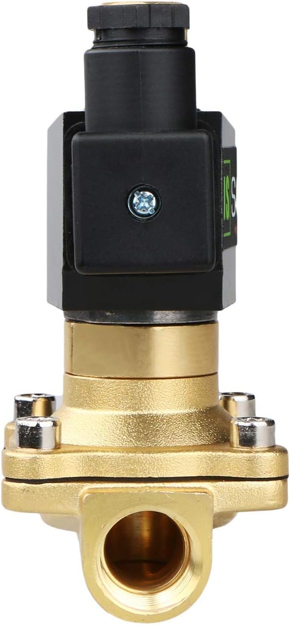 U.S. Solid 1/2" G 220V AC Messing Magnetventil Halb-direktes für Wasser Luft Gas Öl NO Stromlos offe