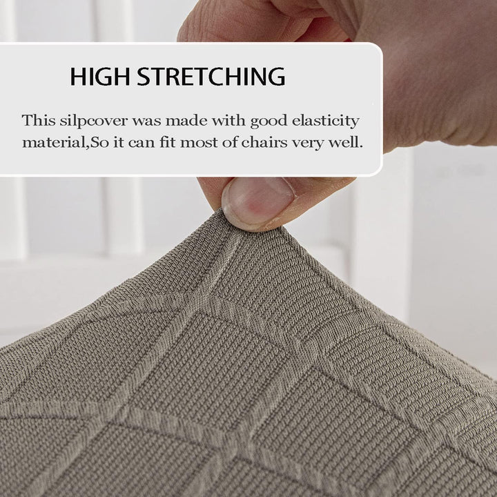 JUNZHE Muschelstuhlhussen Retro-Stuhlhussen Stretch-Spandex-Druck, Lounge-Eckstuhlschutz für Esszimm