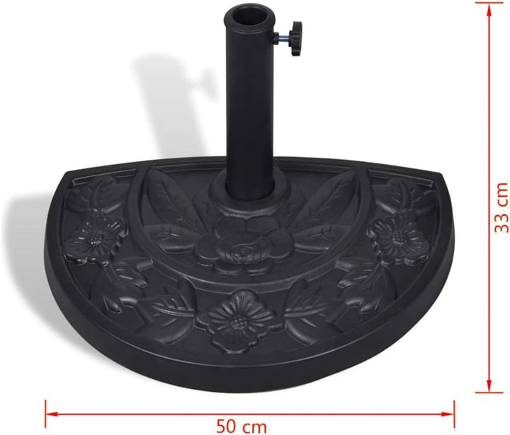 vidaXL Sonnenschirmständer Halbrund 9 kg Schirmständer Schirmhalter Ständer Default Title, Default T