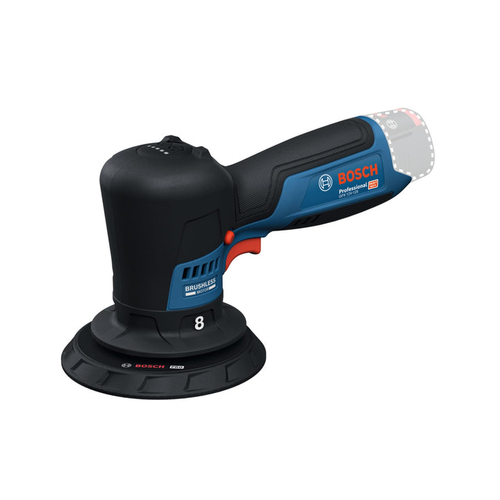 Bosch Professional 12V System Akku-Polierer GPX 12V-125 (inkl. Baretool mit montiertem 125 mm Klett-