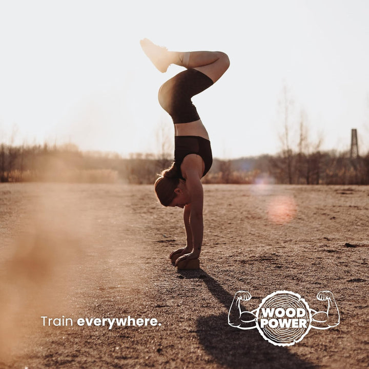 WOODPOWER BalanceBlocks - I Handstand-Klötze &amp; Yoga Block in einem - unterstütze Deine Handgelenke b