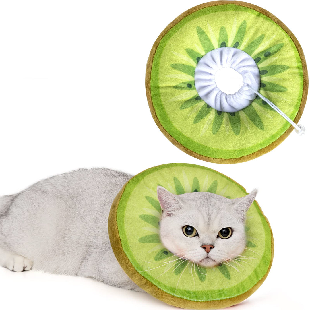 ANWA Verstellbares Katzen-Kegelhalsband, weich, niedliches Katzenhalsband, Katzenkegel nach Operatio