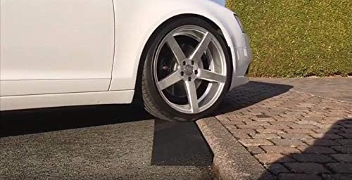 Bordsteinkanten-Rampe 2er Set (2 Stück) 40-100 mm aus Gummifasern (schwarz) - Auffahrrampe - Türschw