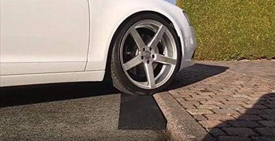 bepco Bordsteinkanten-Rampe-Set (2 Stück) 40-100 mm aus Gummifasern (schwarz) - Auffahrrampe - Türsc