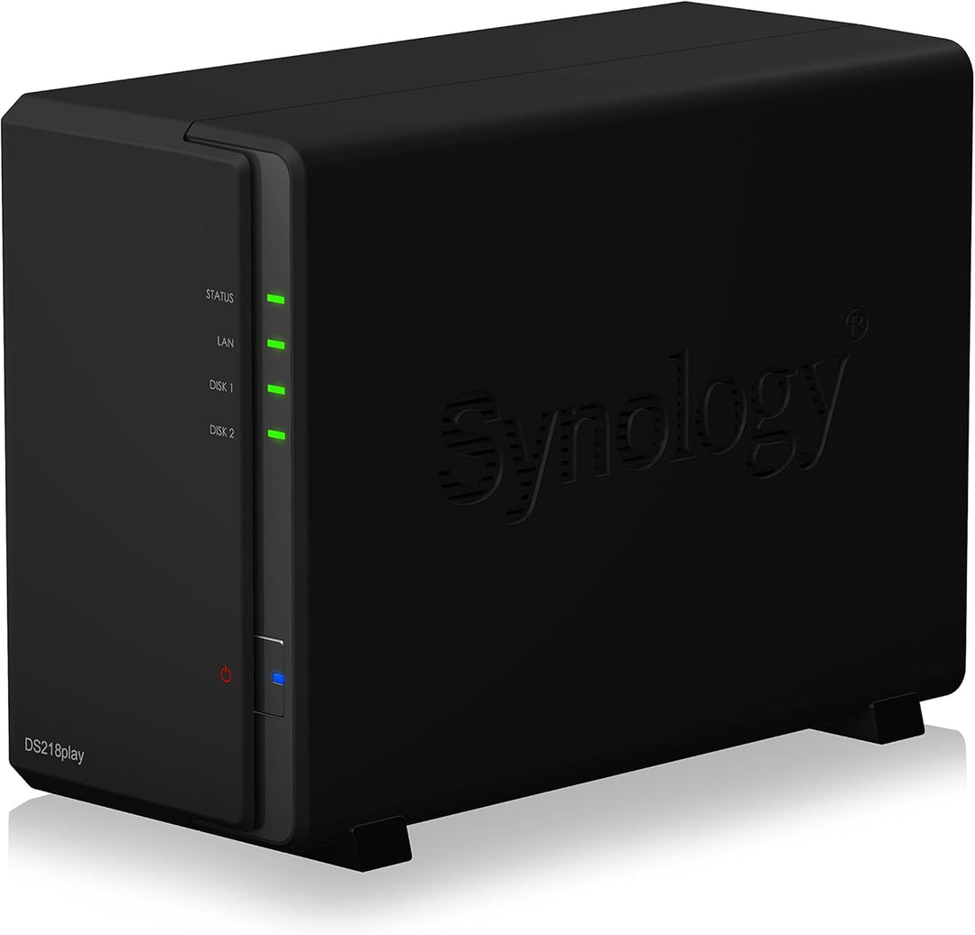 Synology DS218PLAY/16TB-RED 16TB (2x 8TB WD Rot) 2 Bay Desktop NAS-Einheit Western Digital Red Drive