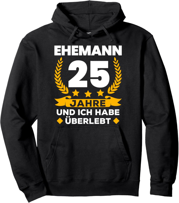 25. Hochzeitstag Silberhochzeit Ehemann Pullover Hoodie