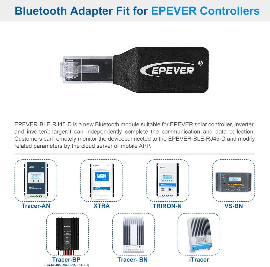 EPEVER BLE Adapter Zubehör für MPPT Solarladeregler (EPEVER-BLE-RJ45-D) (EPEVER)EPEVER-BLE-RJ45-D, E
