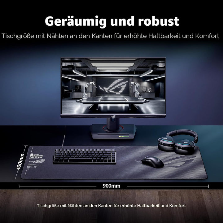 ASUS ROG Sheath II XXL Gaming-Mauspad (900 x 400 mm grosses Mousepad, kühlendes Gewebe, optimierte O