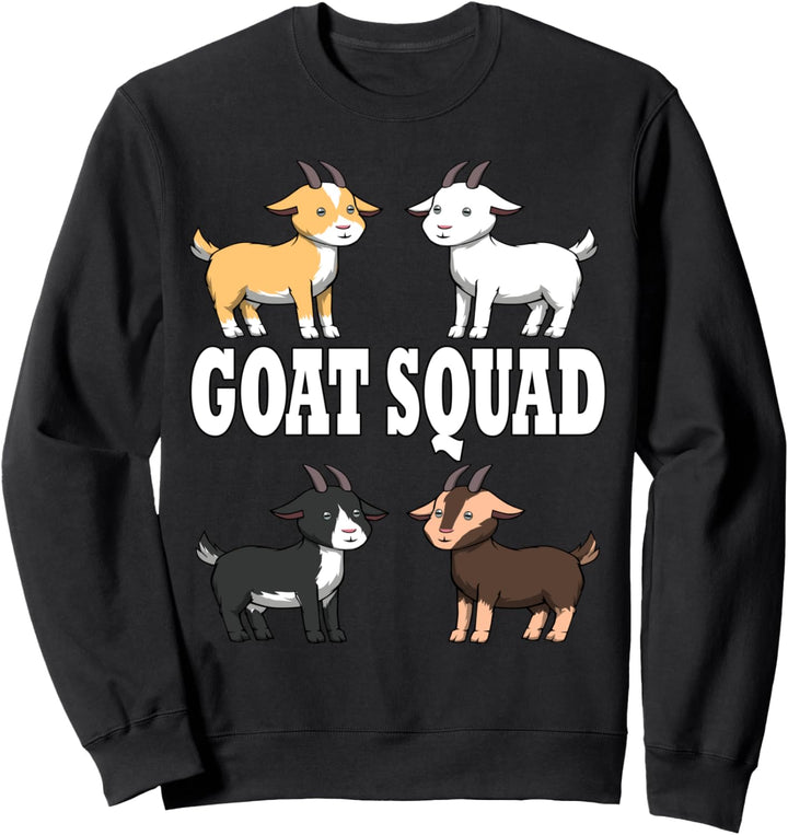 Niedliche Ziegen Lächelnd Ironische Ziege Kader Sweatshirt
