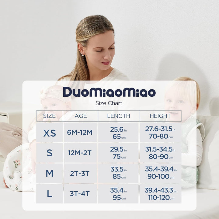 Duomiaomiao Schlafsack mit füssen, ganzjahres, 100% Baumwolle Schlafsack Baby, 1.5 Tog, Schlafsack m