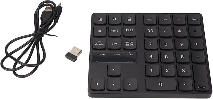 ciciglow Kabelloser Ziffernblock, 35 Tasten, 2,4 G, Tragbarer Nummernblock, USB-Laptop-Tastatur, Erg