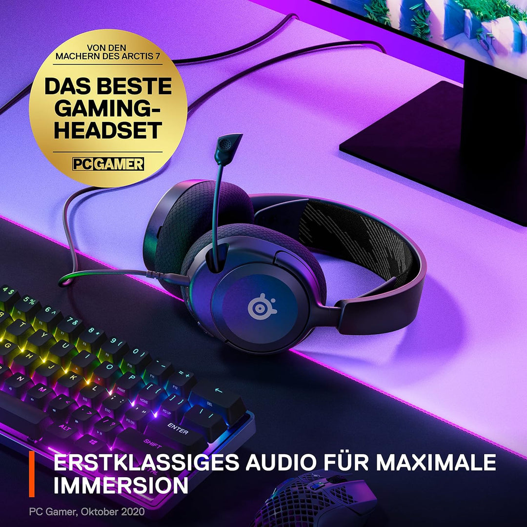 SteelSeries Arctis Nova 1 - Multi-System Gaming-Headset – Hi-Fi-Treiber – 360° Surround-Sound – AirW
