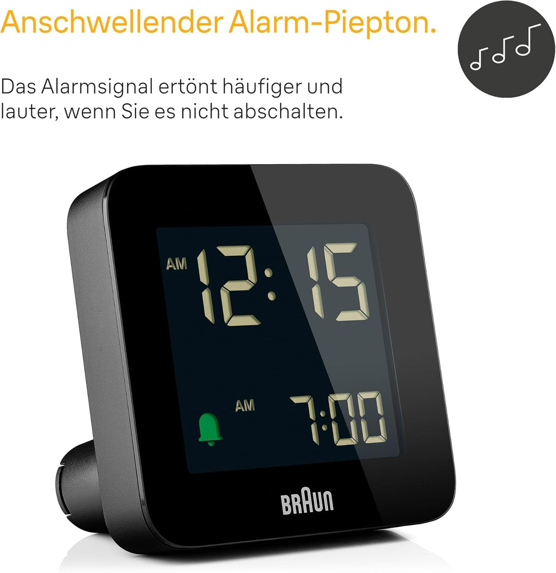 Braun Digitaler Wecker Schlummerfunktion, Negatives LC-Display, Schnelleinstellfunktion, Crescendo-A