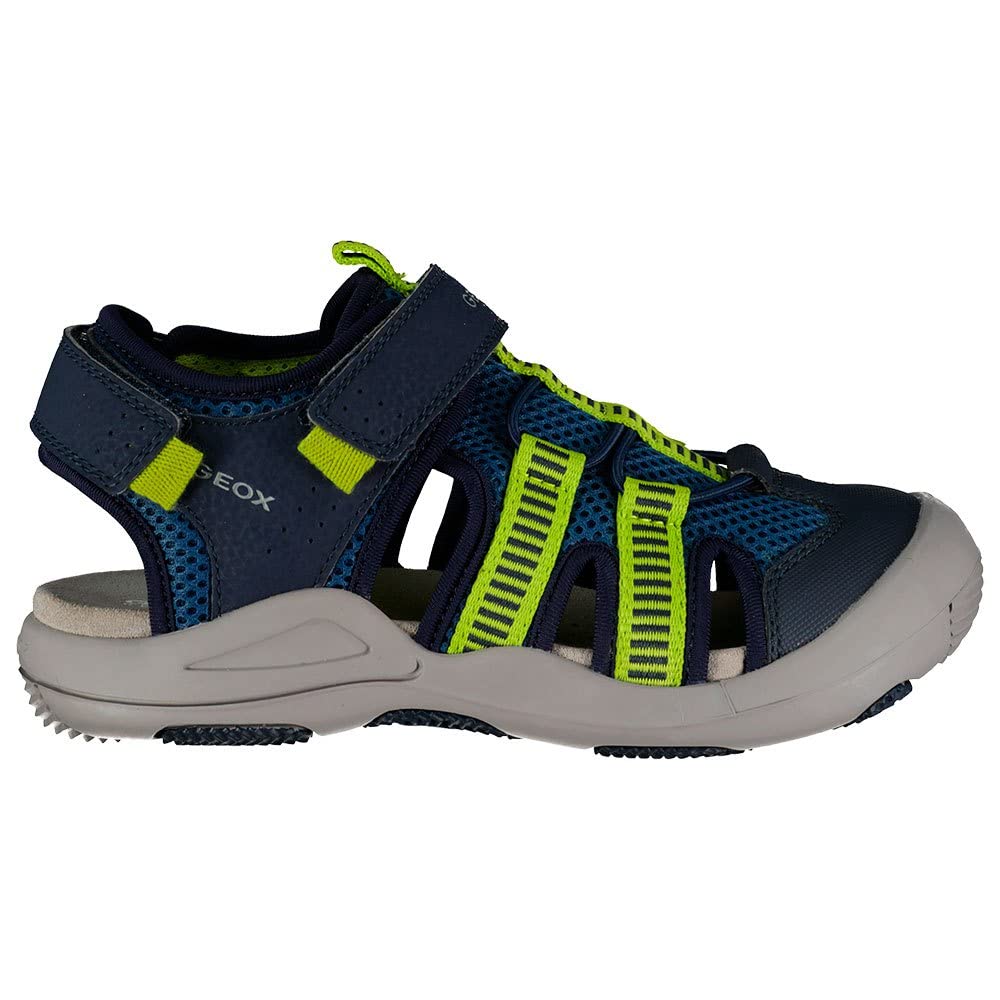 Geox Jungen Jr Kyle A Geschlossene Sandalen 32 EU Navy Lime, 32 EU Navy Lime