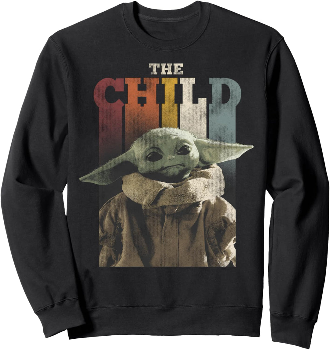 Star Wars The Mandalorian The Child Colorful Letters Sweatshirt