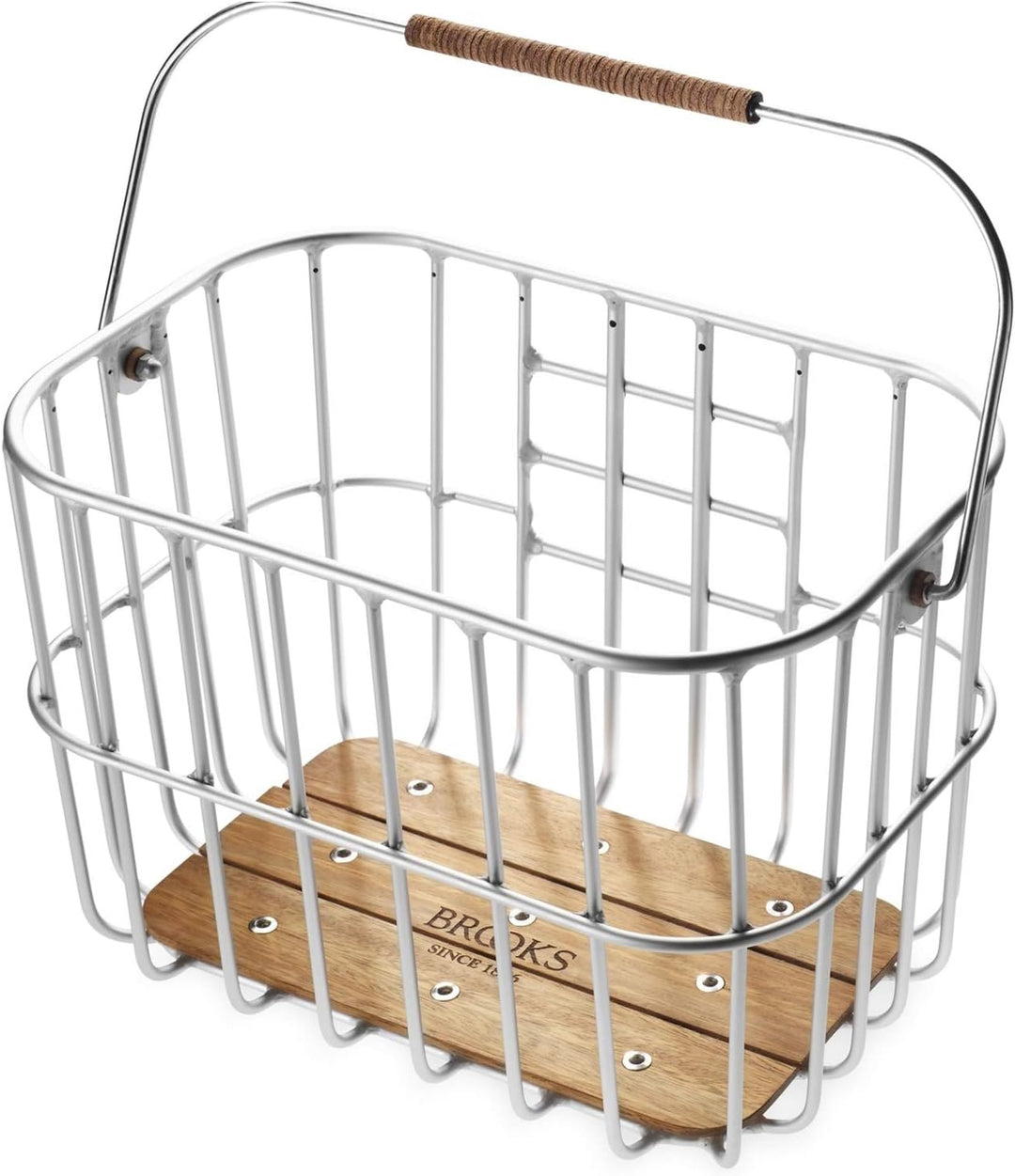 Brooks Fahrradkorb Hoxton Wire Basket 25 Liter, Silber, 80041010