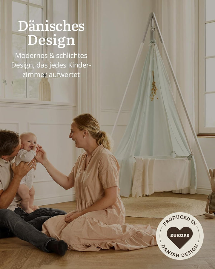 Leander Betthimmel für Leander Classic™ Wiege Dusty Blue - Babybett Himmel fürs Babyzimmer - Leichte
