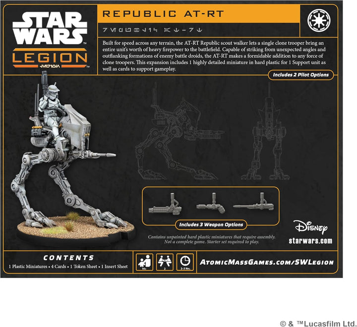 Asmodee, Star Wars: Legion – Republic AT-RT (AT-RT der Republik), DE-Version, Tabletop-Erweiterung f