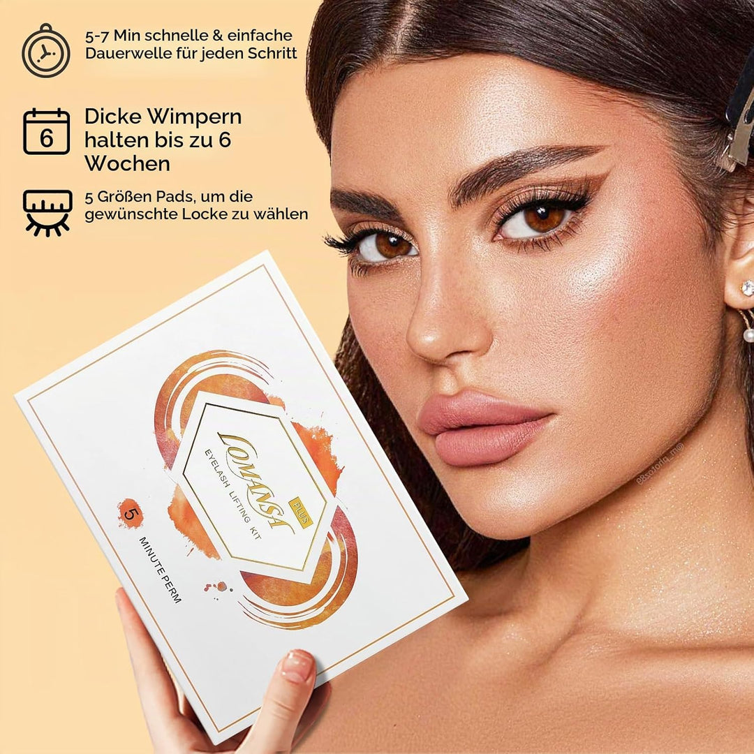 Lomansa Wimpernlifting Set, Lash Lifting Set, 10 Anwendungssäckchen für Wimpernlift und Augenbrauen