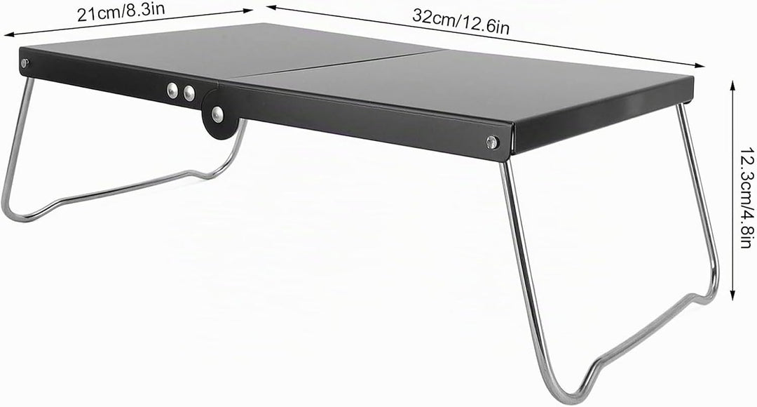 Klappertisch Edelstahl, tragbarer Mini -Strandtisch, kompakter Camping -Seitentisch für das Kochen i