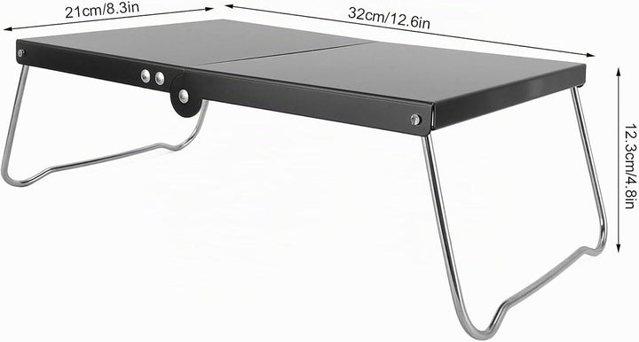 Klappertisch Edelstahl, tragbarer Mini -Strandtisch, kompakter Camping -Seitentisch für das Kochen i