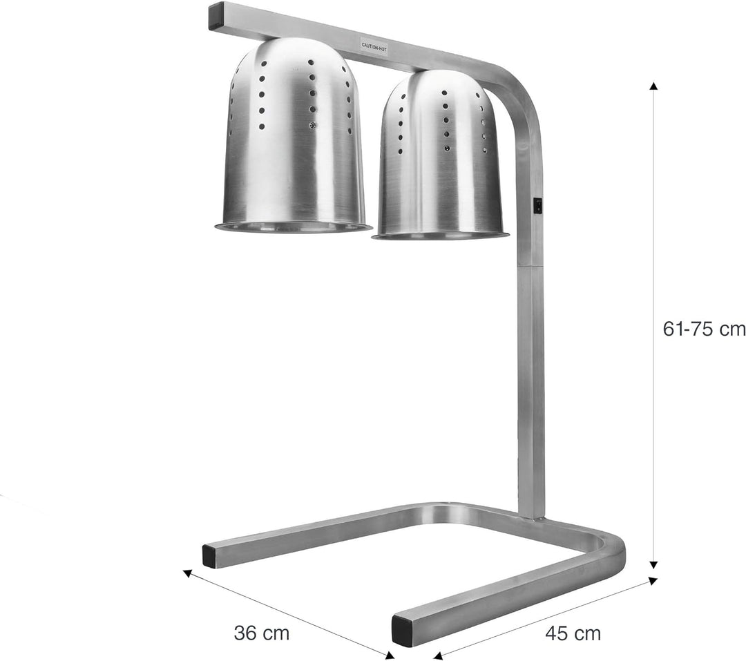 LACOR 69061 Infrared Warmenlampe 550 W, Silber