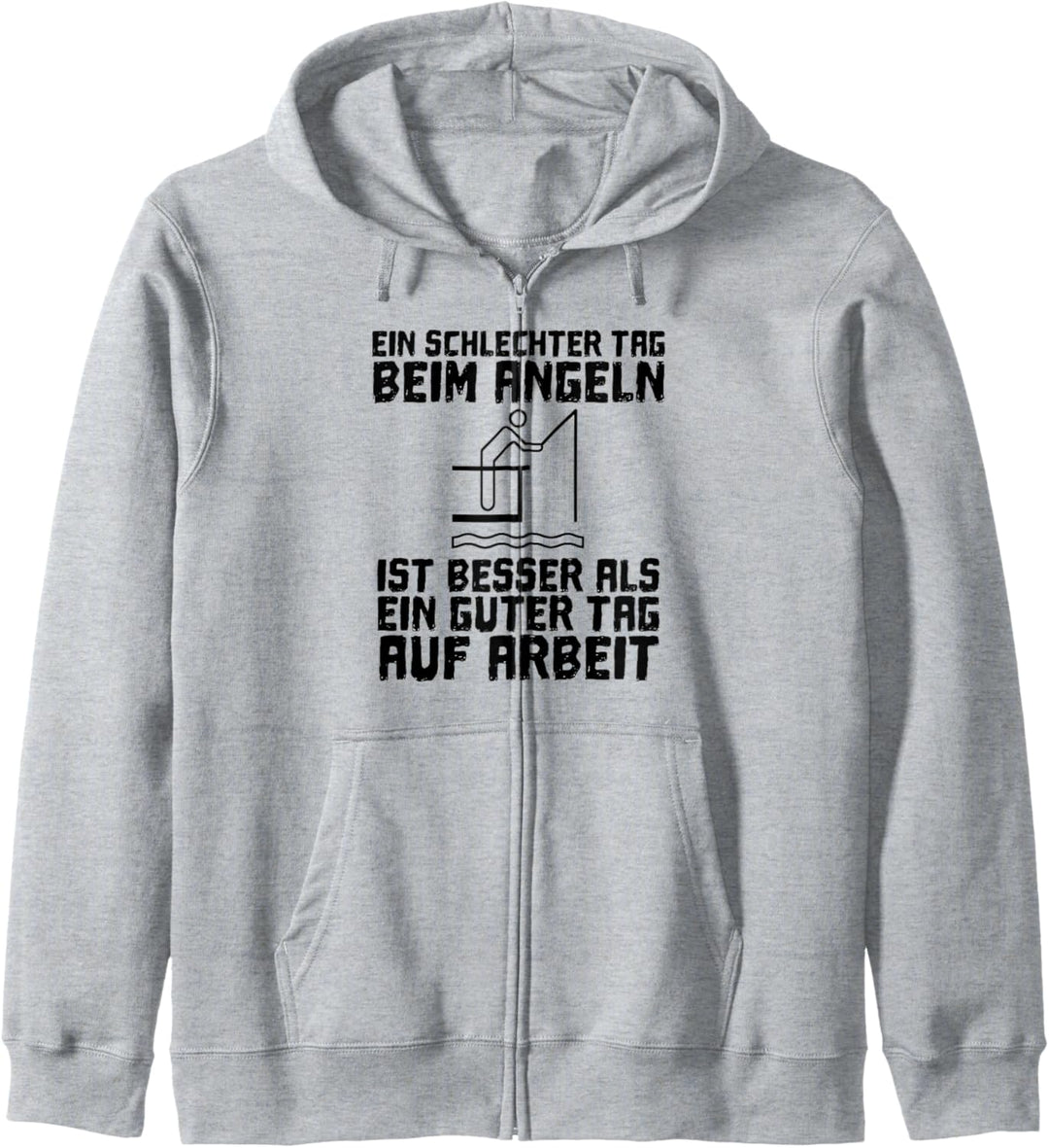 Fischer und Angler gegen die Arbeit Kapuzenjacke