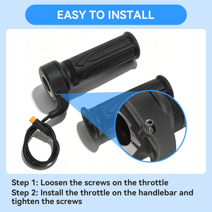 3 Pin Full Twist Throttle wasserdichte Stecker, Elektrofahrrad Gas Ersatz 20x Electric Scooter Grap