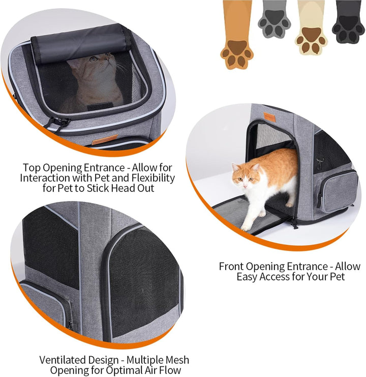 Morpilot Katzenrucksack, Hunderucksack für Katzen und Hunde Welpen, Atmungsaktive und Faltbare Haust