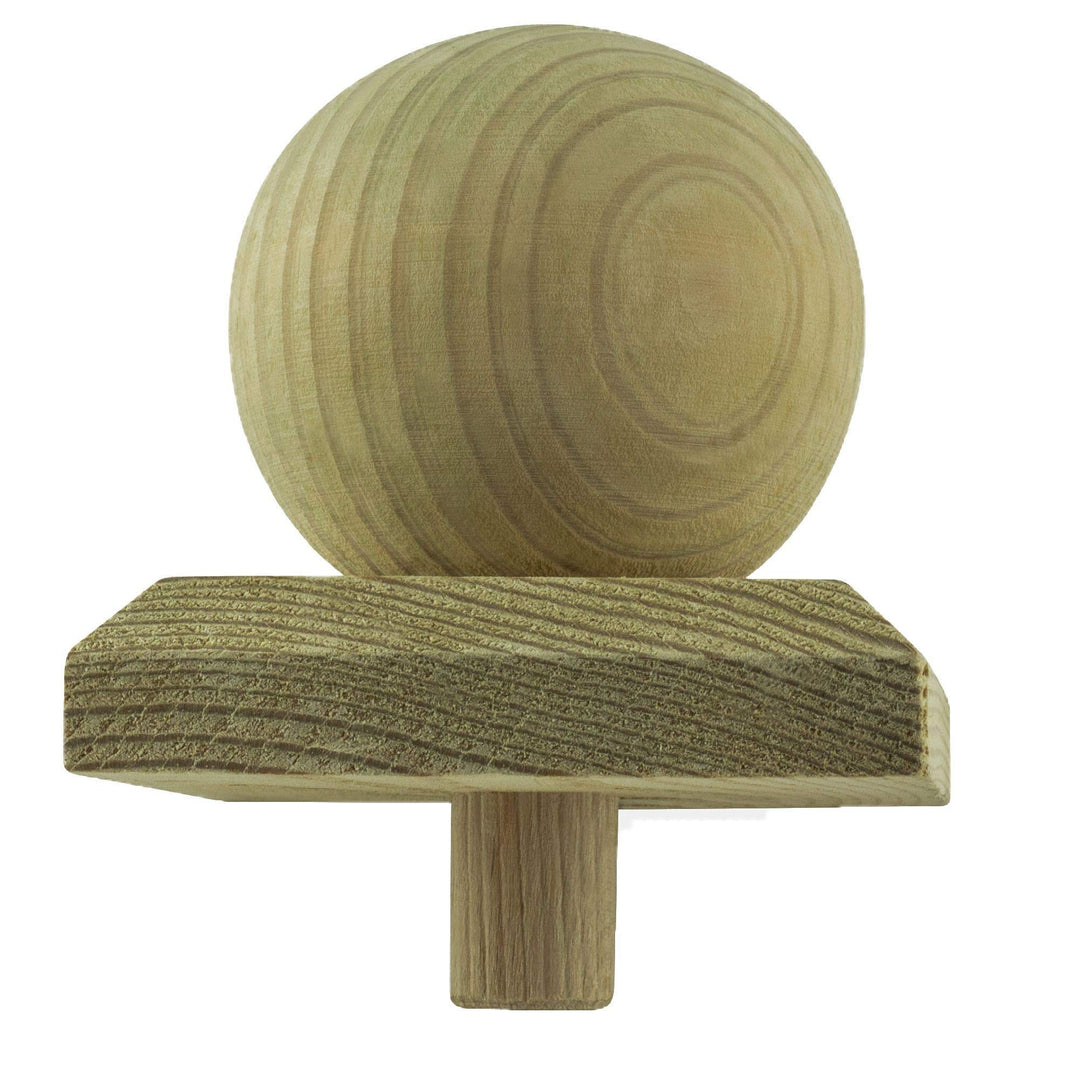 2 x PFOSTENKAPPE KUGEL HOLZ IMPRÄGNIERT 80 x 80 MM 2 80 x 80 mm, 2 80 x 80 mm