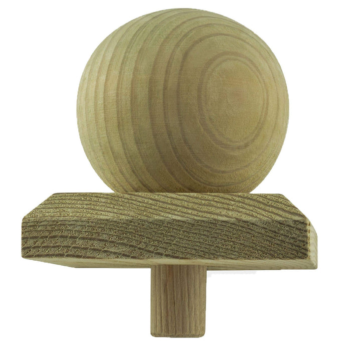 2 x PFOSTENKAPPE KUGEL HOLZ IMPRÄGNIERT 80 x 80 MM 2 80 x 80 mm, 2 80 x 80 mm