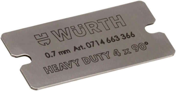 Würth 10x Schaberklingen Heavy Duty 4x90° Grad Schaber Ersatzklingen für Klingenschaber im Spender 0