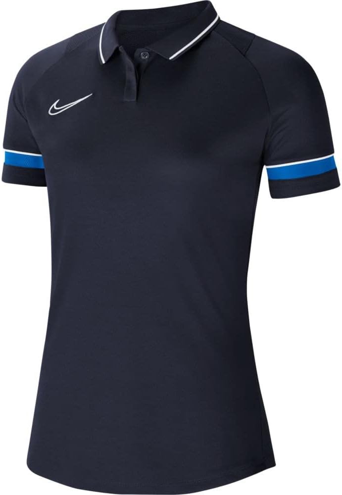 Nike Damen Academy 21 Polo Women Polohemd XS Obsidian/White/Royal Blue/White, XS Obsidian/White/Roya